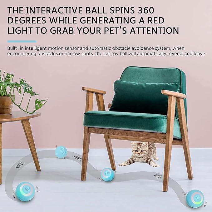 Bola de juguete interactivo para gatos azul - additional image 2