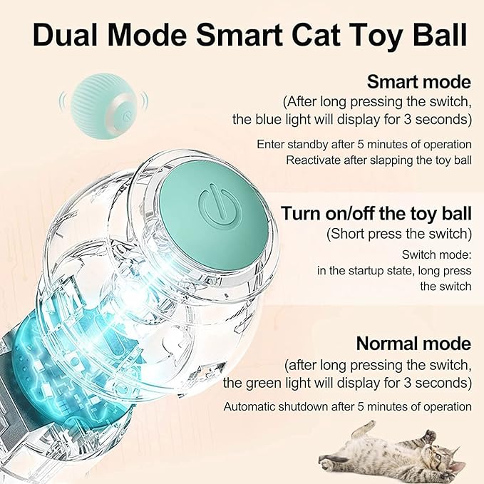 Bola de juguete interactivo para gatos azul - additional image 3