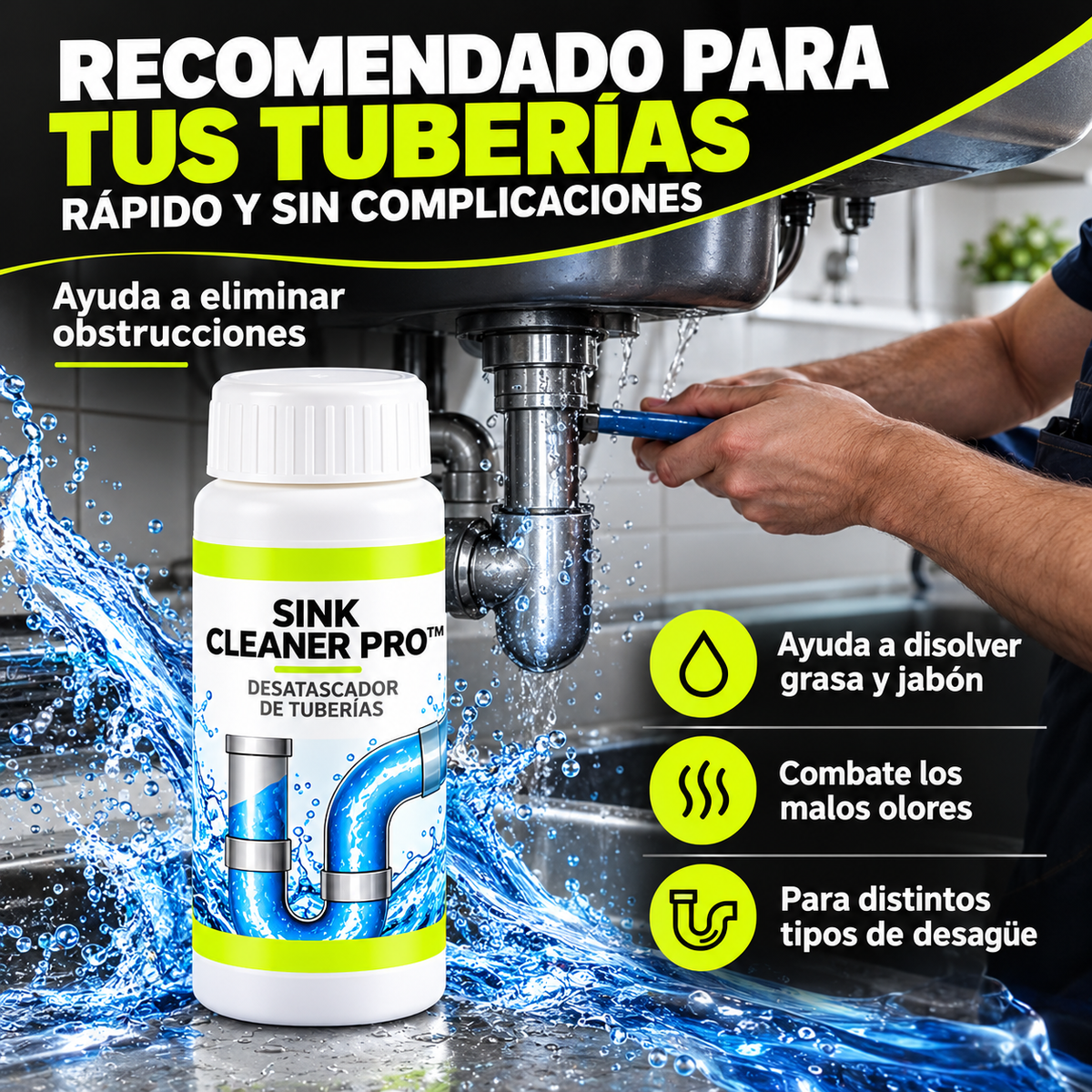 Limpiadores de Desagües Potente 110G