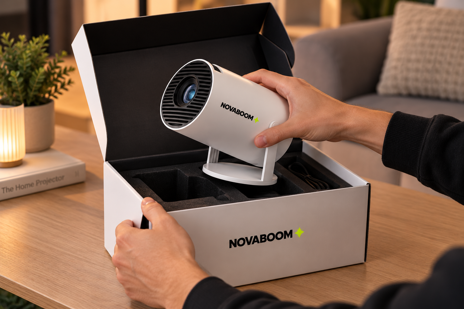 Desembalaje del proyector NovaBoom